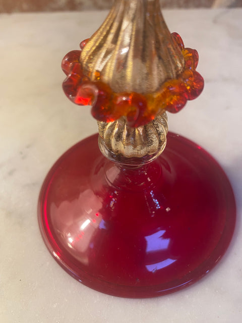 Italian Handcrafted Chalice in Blown Murano Glass 1970