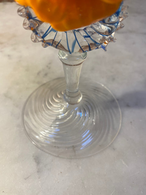Italian Handcrafted Chalice in Blown Murano Glass 1970