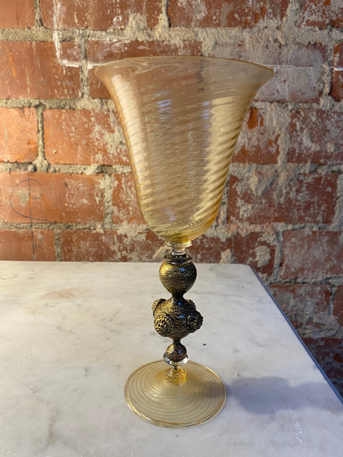 Vintage Decorative Italian Handcrafted Chalice 1970s