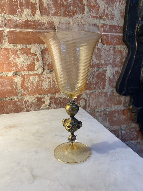 Vintage Decorative Italian Handcrafted Chalice 1970s