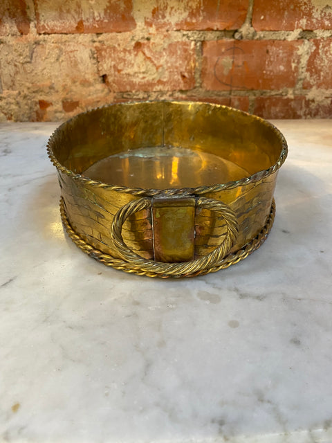 Pair of 2 Italian brass Baskets 1950