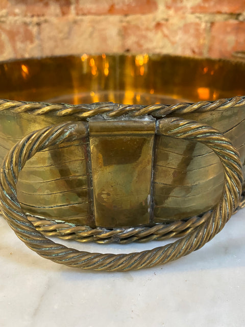 Pair of 2 Italian brass Baskets 1950