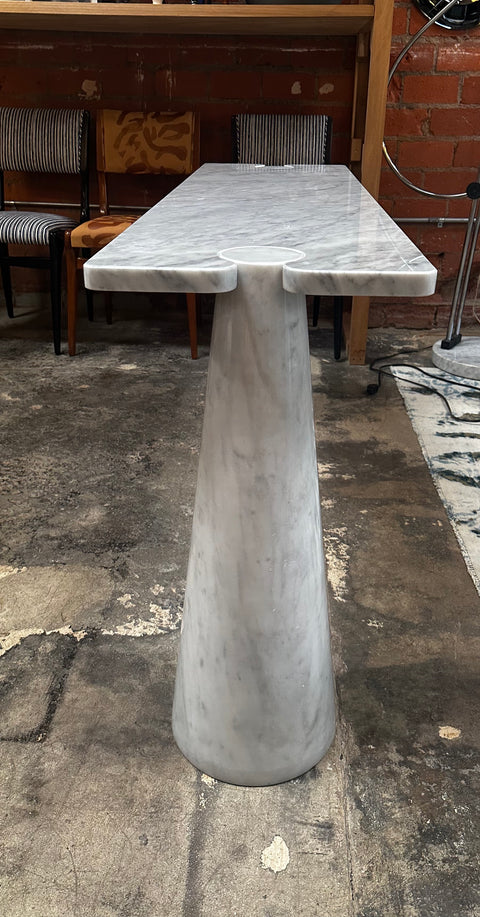 Angelo Mangiarotti Console Eros Skipper Italy Rectangular Carrara Marble 1970s