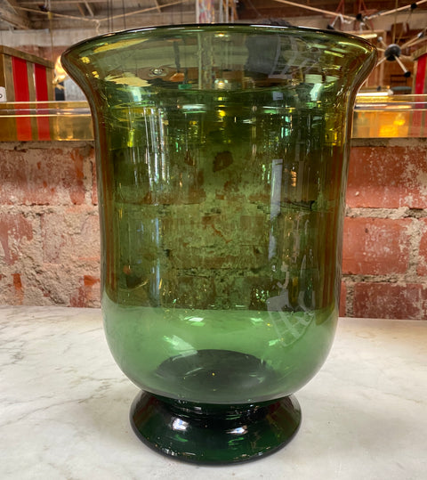 1980s Italian Murano Green Vase