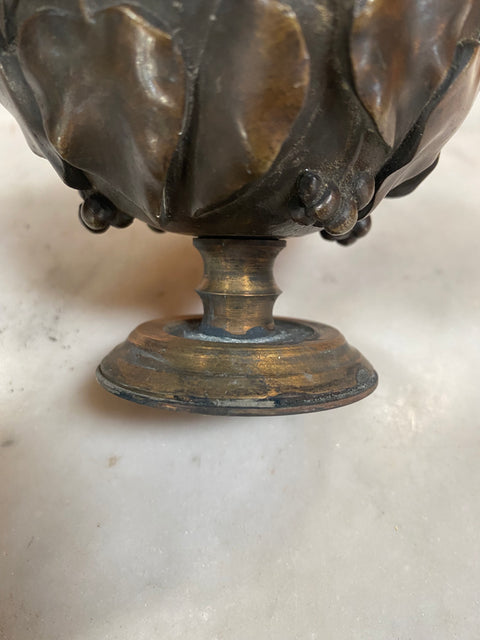 Pair of 2 Italian Bronze Vases 1930