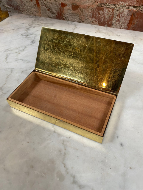 Italian Decorative Brass Box 1980s