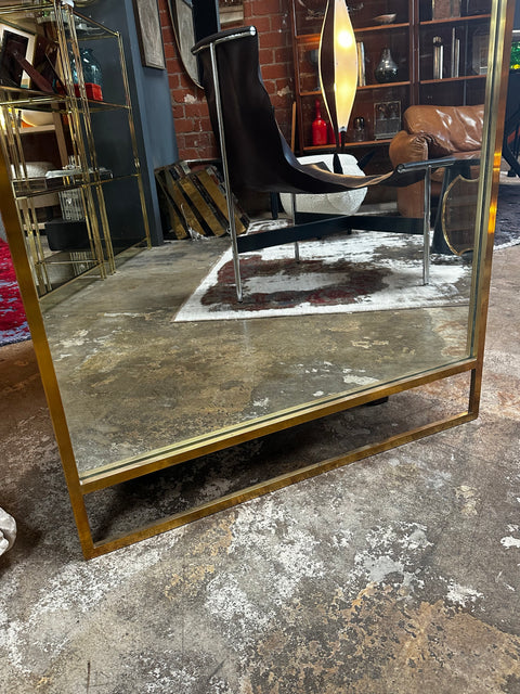 Mid Century Italian Square Wall Mirror 1960