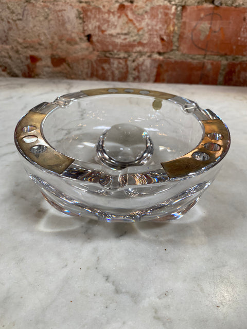 Mid-Century Crystal Ashtray 1960s