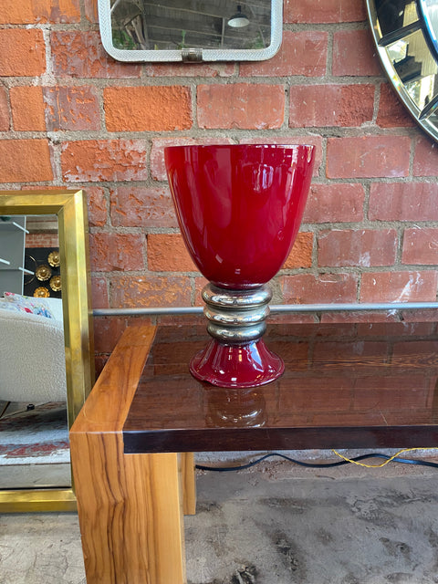 1960s Mid-Century Italian Red Table Lamp