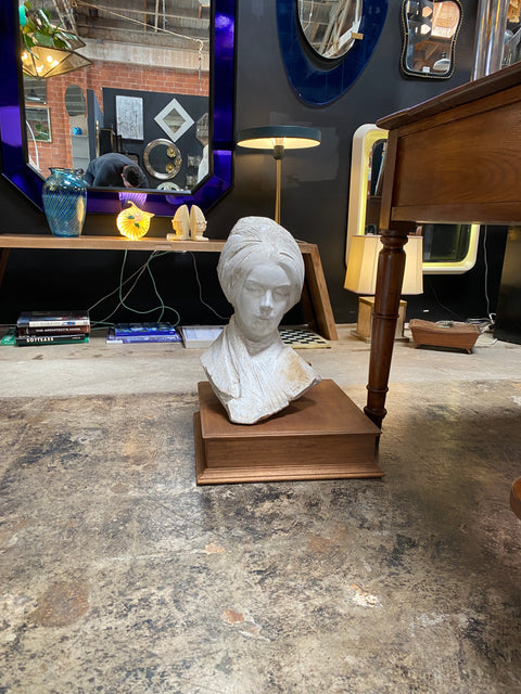 1970s Mid Century Half Bust Woman Sculpture