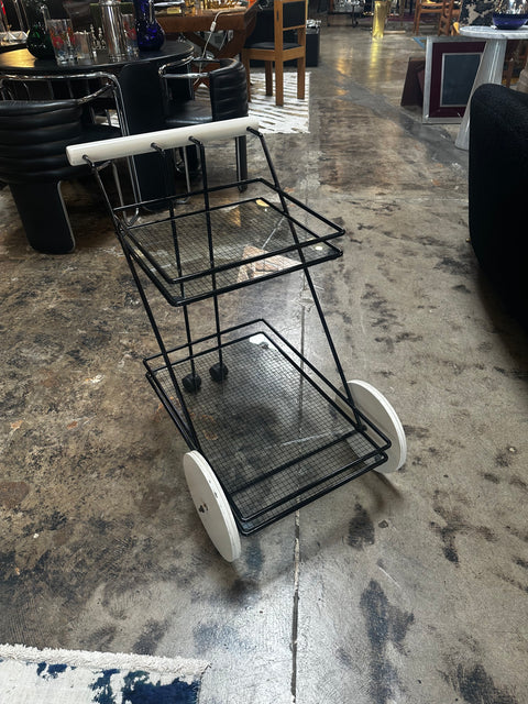 Mid Century Modern Italian Bar Cart 1980s