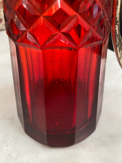 1950s Handmade decorative Crystal Bottle