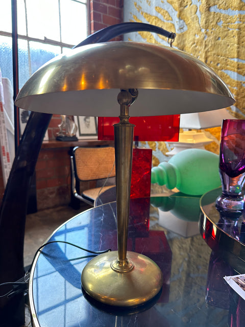Art Deco Italian Fully Brass Lamp 1960s