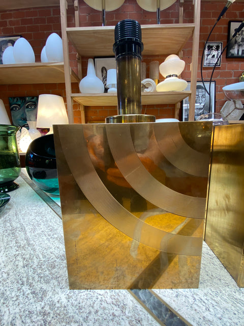 Pair of 2 Vintage Brass Table Lamp by Romeo Rega, Italy, 1960s