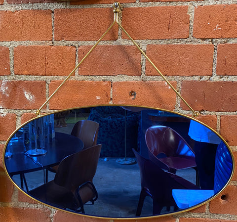 Mid Century Wall Mirror Italy 1970s