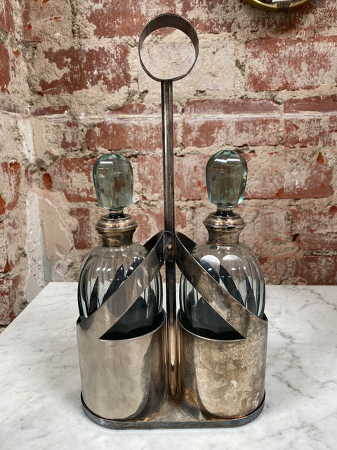 Pair Of Two Vintage Bottle Italy 1950s