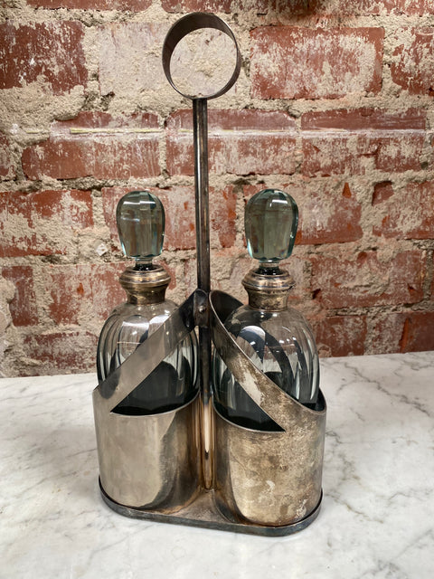 Pair Of Two Vintage Bottle Italy 1950s