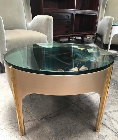 ma 39's Custom Ivory Magnifying Lens Coffee Table