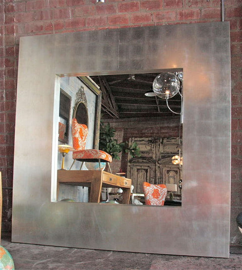 Italian Oversized Silver Leaf Mirror