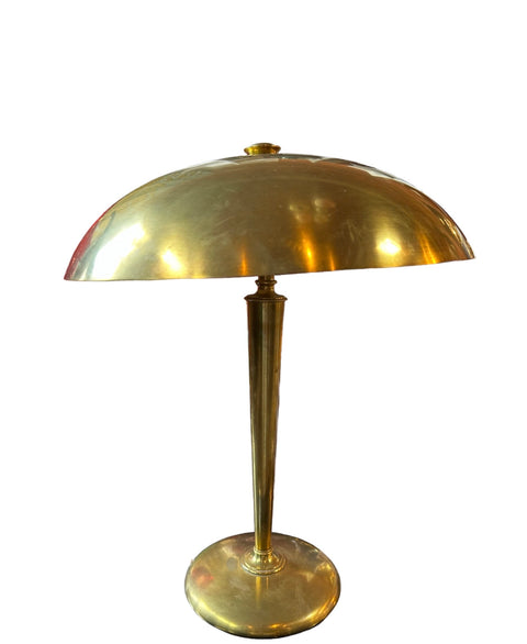 Art Deco Italian Fully Brass Lamp 1960s