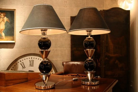 Italian Steel Ball Lamps