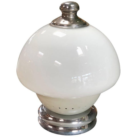 Italian Table Lamp, 1960s Double White Orb