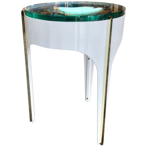 Ma 39's Custom Ivory Magnifying Lens End Table