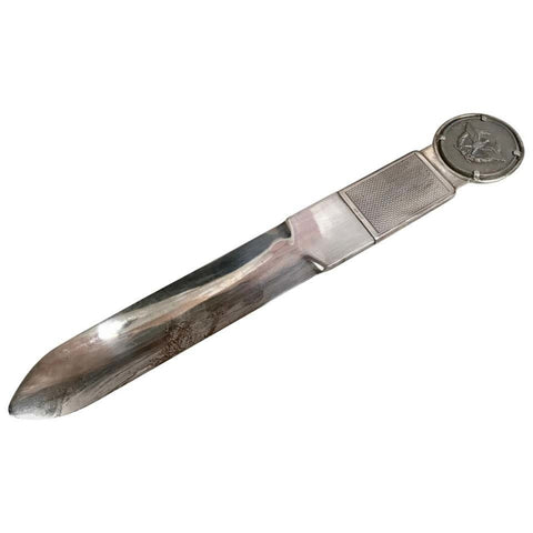 Vintage Rare Silver Letter Opener Italian Army, 1970s