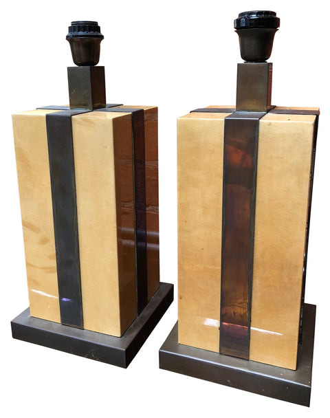 Pair of Amazing Italian Table Lamps, 1970s, by Tommaso Barbi
