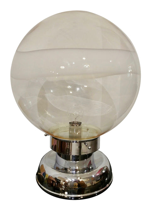 Carlo Nason Handblown Murano Glass Sphere Table Lamp for Mazzega, Italy 1960s