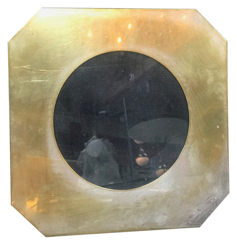 Large Octagonal Brass Picture Frame, Italy 1960s