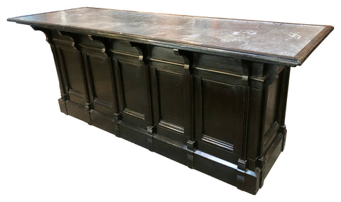 Italian Neoclassical Executive Writing Desk with Zinc Top, circa 1960s