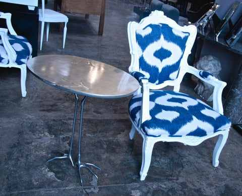 Italian White Lacquered Armchairs