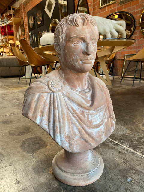 Late 19th Century Italian Renaissance Style Terracotta Caesar Augustus Bust