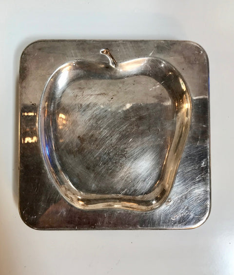 Set of 6 Chrome Square Cocktail Plates , Italy 1970s