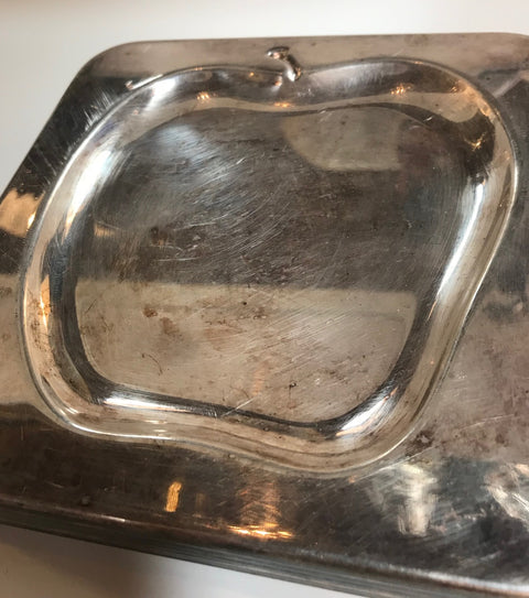 Set of 6 Chrome Square Cocktail Plates , Italy 1970s