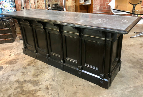 Italian Neoclassical Executive Writing Desk with Zinc Top, circa 1960s