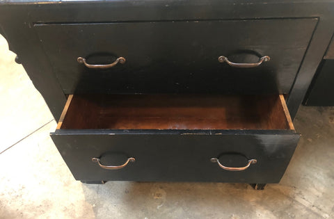 Italian Neoclassical Executive Writing Desk with Zinc Top, circa 1960s