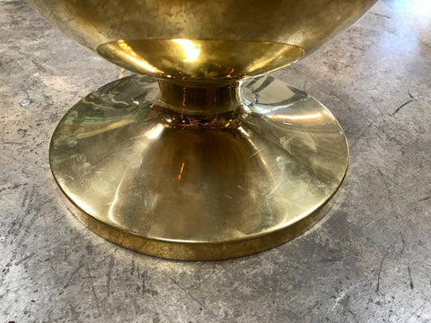 Pair of Italian Brass Globe Lamps, 1960s