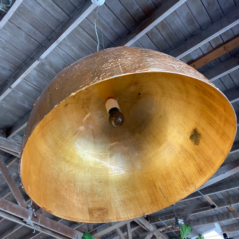 Italian Gold Leaf Resin Cupola Chandelier