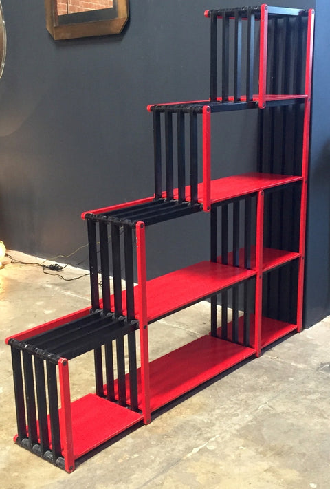 Flexible Wood Bookcase , Italy. 1980s