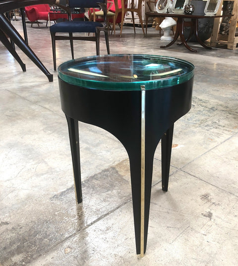 Ma 39's Custom Magnifying Lens End Table in Black