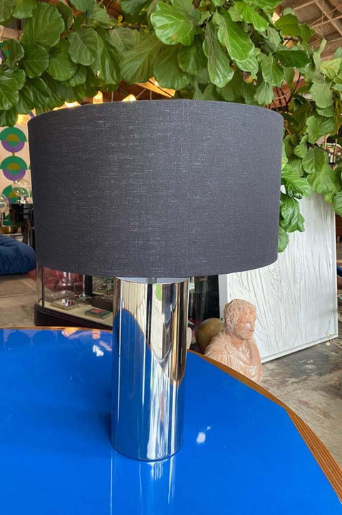 Reggiani, Pair of Italian Table Lamps in Chrome