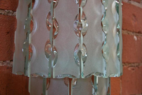 Pair of Italian Beveled Glass Sconces by Cristal Art
