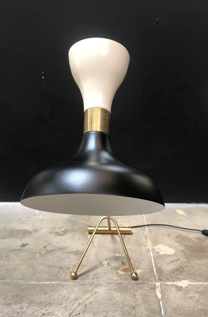 Pair of Mid-Century Stilnovo Adjustable Black/White Table Lamps in Bra–  ma+39 shop