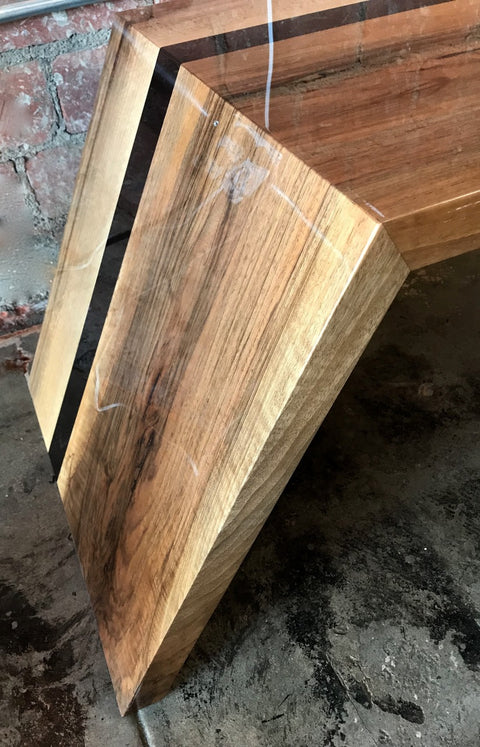 Italian Minimalist Monolithic Oak Bench