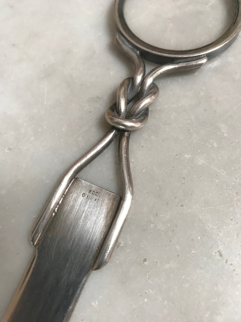 Vintage Silver Letter Opener with Magnifying Glass, Italy, 1980s