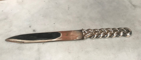Vintage Sterling Silver Letter Opener Torchon, Italy, 1970s