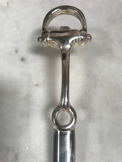 Silver Plated Equestrian Letter Opener, Italy, 1980s