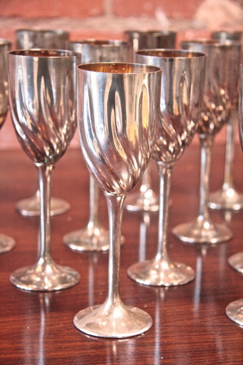 Italian 40's Twenty-three Silver-Plated Italian Chalices